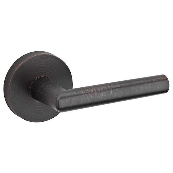 Milan Round Passage Door Lock W/ 6AL Latch and RCS Strike Venetian Bronze Finish